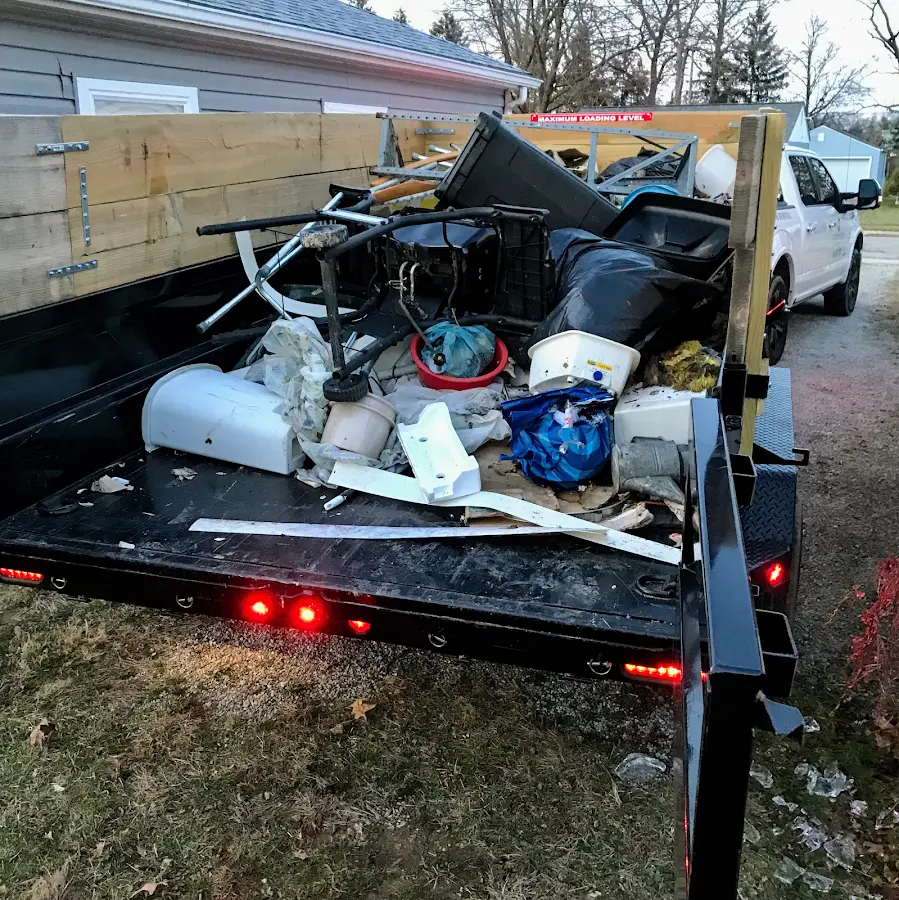 Roll-off dumpster delivered to a residential driveway in North Hanover